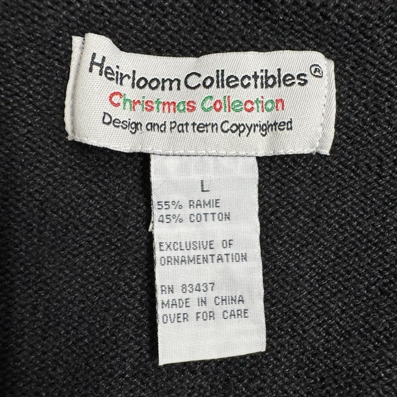 Vintage Heirloom Collectibles Christmas Santa Claus Cardigan Zip Sweater Sz  L - Picture 5 of 7
